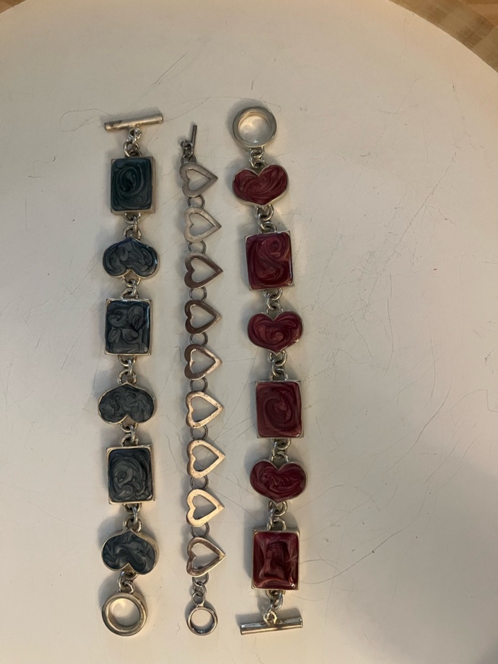 Lot of 3 Silver Bracelets